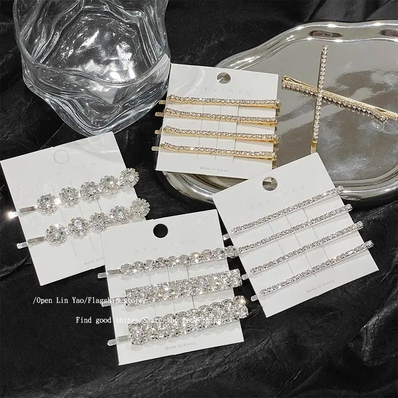 Kẹp Tóc Kim Cương Giả Thời Trang Hàn Quốc, Dành Cho Nữ, Phụ Kiện Tóc Thanh Lịch