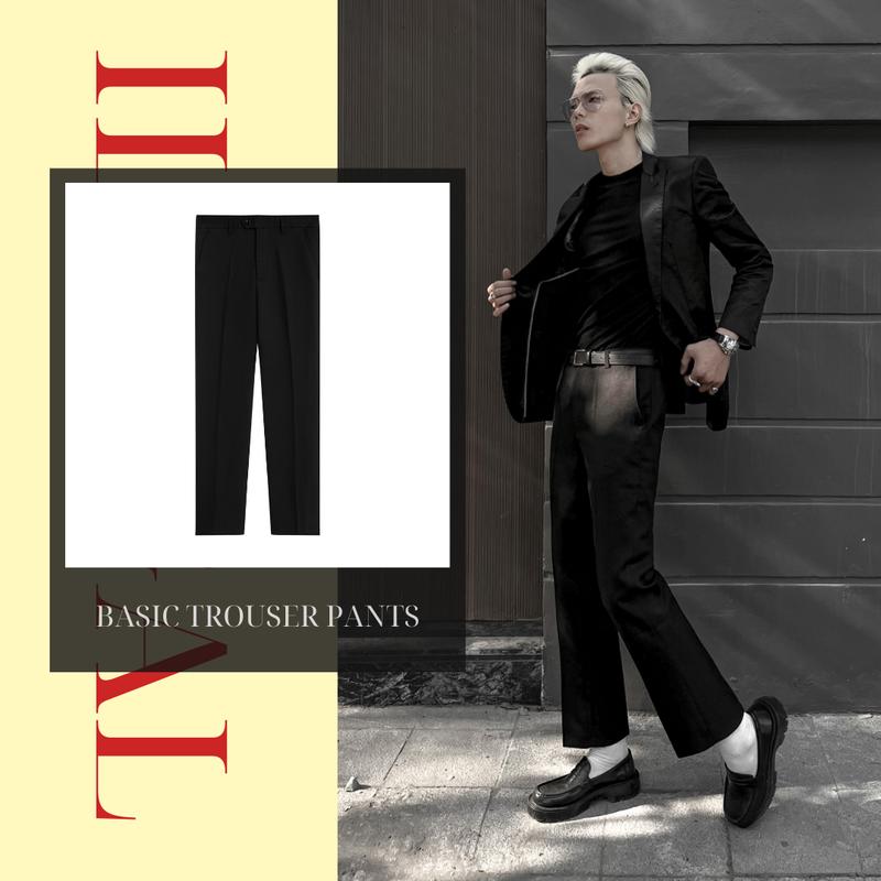 [DEAL TRẢI NGHIỆM] Quần Âu Nam Slimfit ILLÉGAL - Cạp Cao Dày Dặn Co Giãn 4 Chiều - BASIC SLIMFIT TROUSER