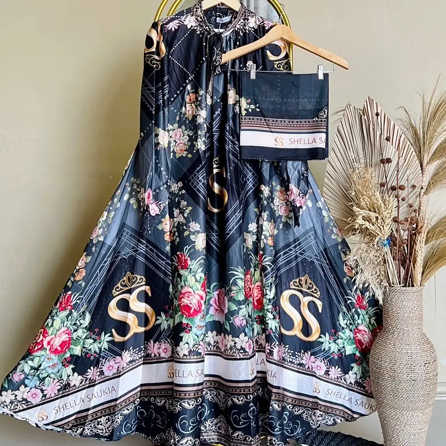 Gamis set hijab printing logo ss