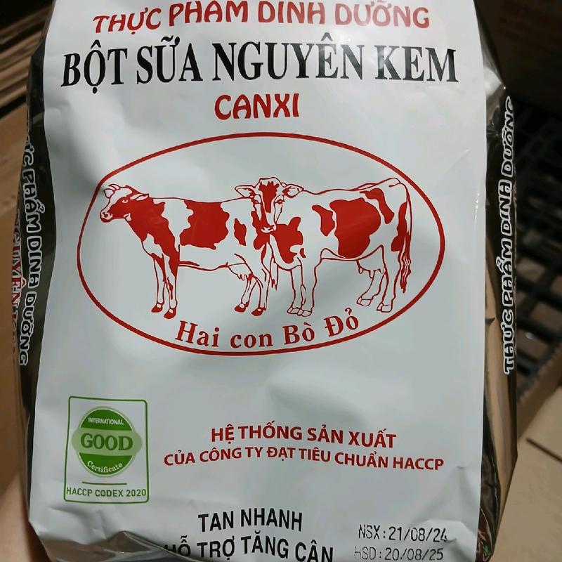 Sét 10 Bịch Sữa Bột Nguyên Kem Canxi 2 Con Bò Đỏ 4