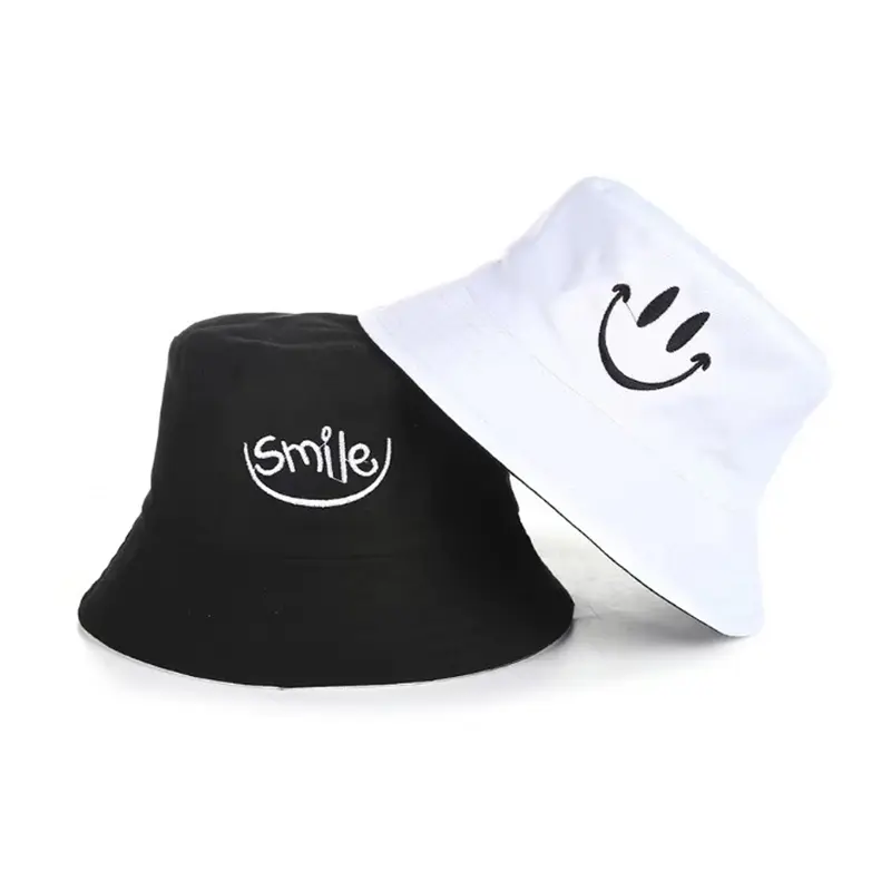 Mũ Bucket Thêu, Unisex, Dành Cho Nữ, Làm Bằng Bông, Mũ Hai Mặt Thích Hợp Để Câu Cá Trên Bãi Biển, Mũ Chống Nắng 4