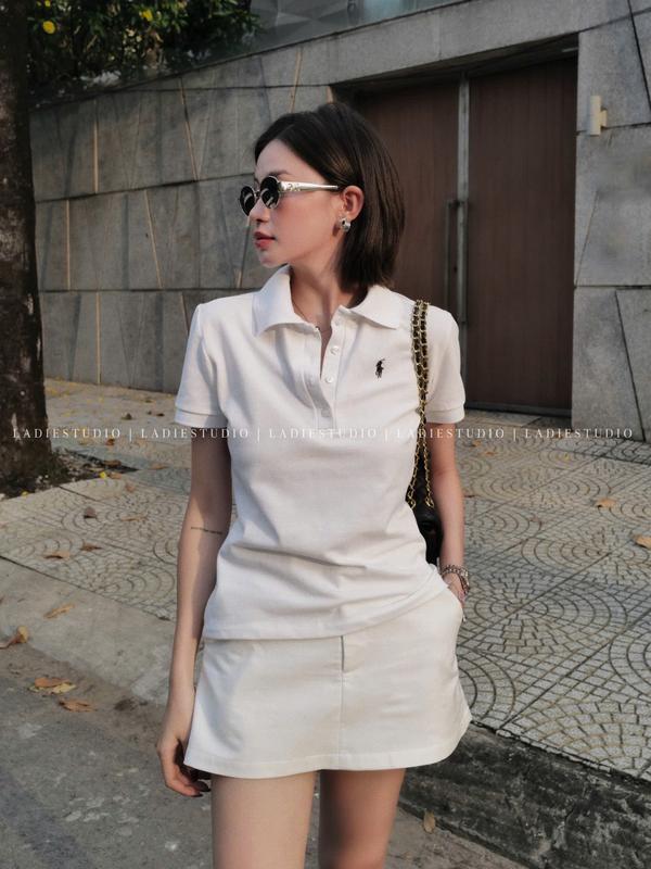 Áo Polo dành cho phụ nữ, làm bằng lưới cá, áo Polo Lamella, AO70, áo nữ 1