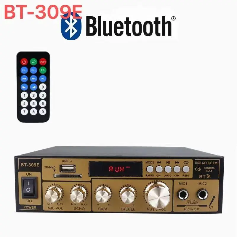 MKC Audio Ampurifier Bluetooth 5.0 Stereo 2 Channel 800w -BT-309E 2