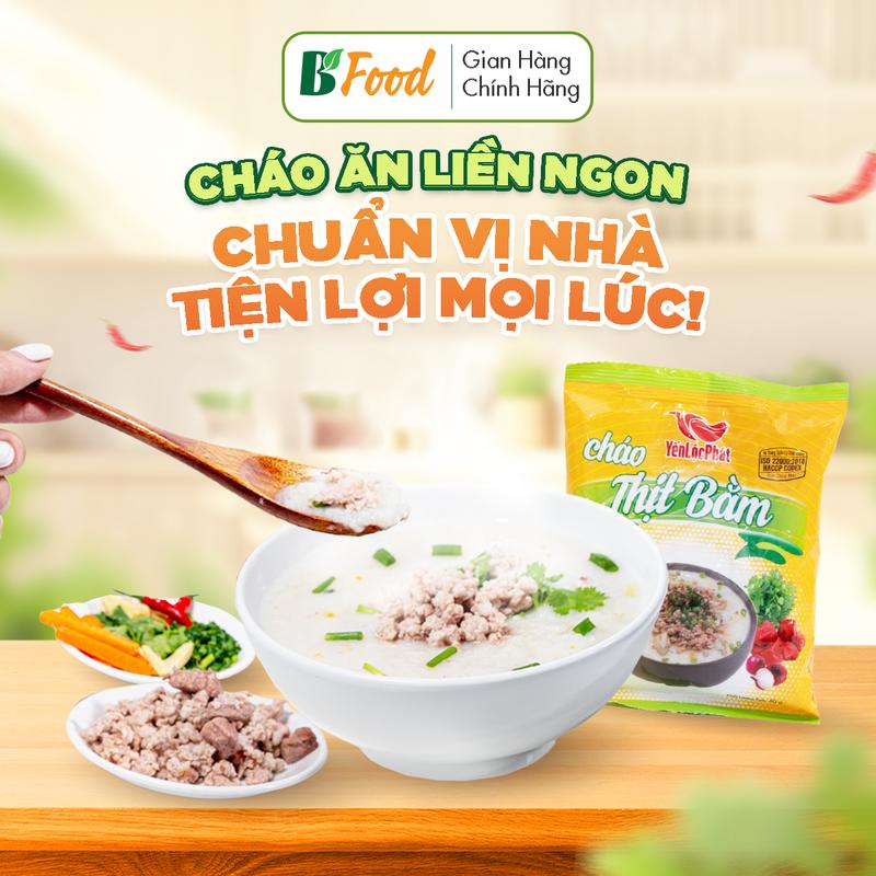  30 gói thùng cháo thịt bằm cháo dinh dưỡng cho người già ăn sáng cháo gói ăn liền cho trẻ em tiện lợi Yến Lộc Phát 40g gói 