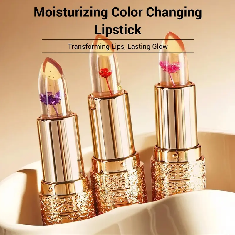 Long Lasting Color Changing Lipstick, 1 Box Moisturizing Lipstick, Glossy Lip Glaze Stick, Plumping Lip Oil Lip Stick for Girls & Women, Lip Stain, Cosmetic 1