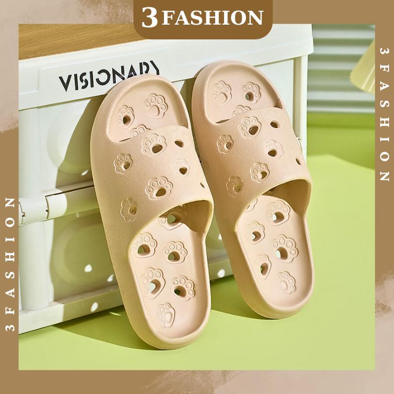 (HCM) Dép nhựa đi trong nhà, văn phòng có size nam và nữ nhựa mềm nhẹ êm chân chống trơn 3Fashion - 3000 3