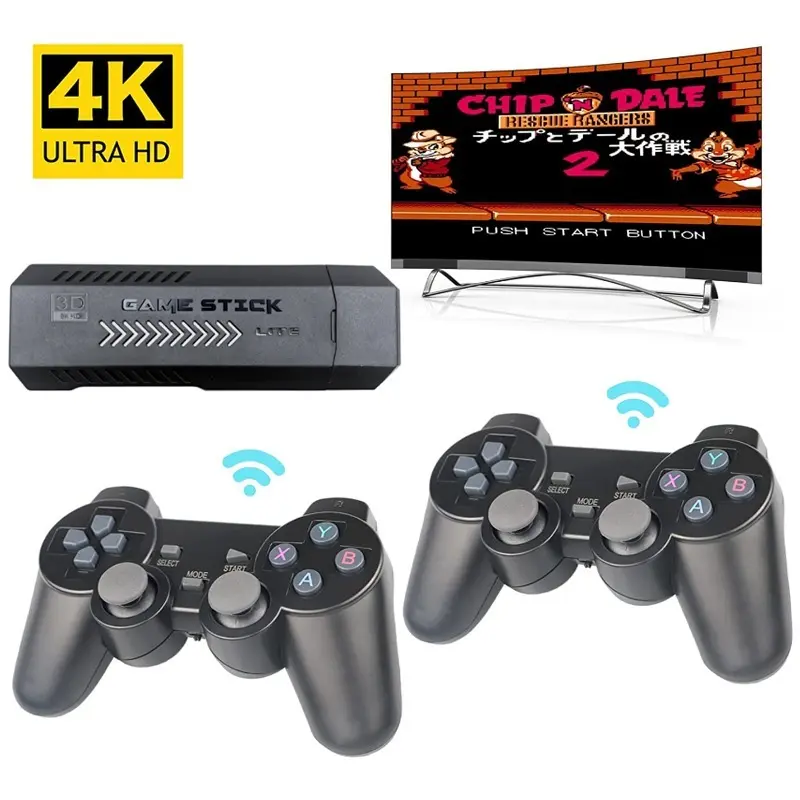 Máy chơi game Stick 4K X2 Pro 64/128GB HDMI điện tử 4 nút không dây cầm tay Chơi Điện Tử 2