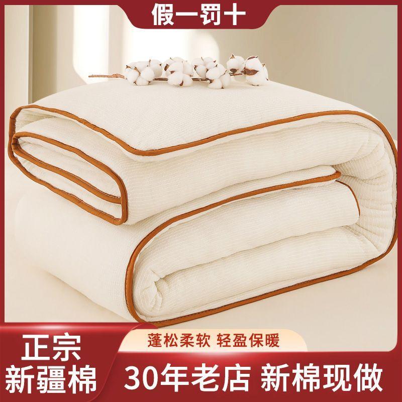 Xinjiang Cotton Long-Staple Cotton Quilt Thickened Warm Student Cotton Quilt Base Cotton Mattress Mattress Pad Cotton Core Single Double 4