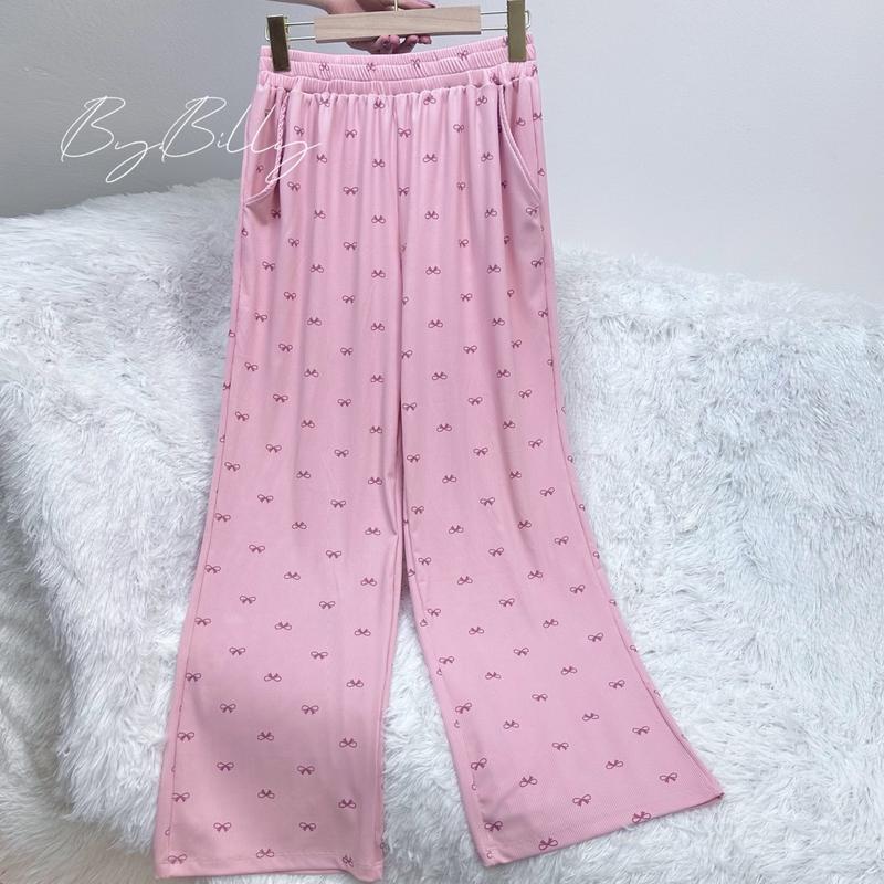 Product Introduction of Quần Suông Ống Rộng Chất Tăm Lạnh Dập In Nhiều Hoạ Tiết Kute Nhà By.Billy 3