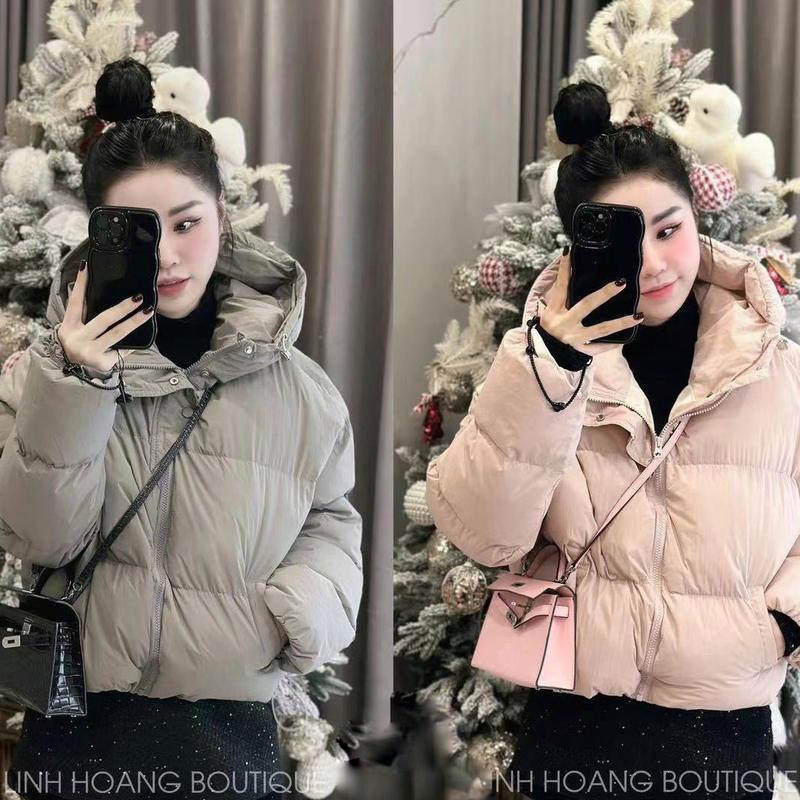 Áo phao béo có mũ siêu nhẹ hàng QC (5 màu) Women Top Jacket