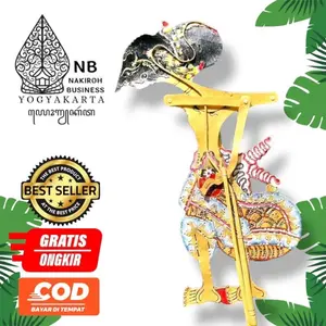NAKIROHBUSINESS Wayang Kulit Asli Puntodewo / Yudhistira Wajah Hitam Standar Dalang