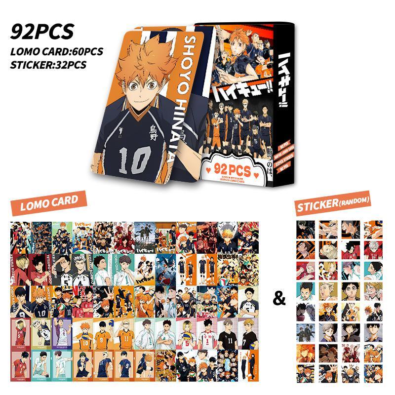 Product Introduction of 92Pcs/Set Volleyball Boys Double-sided Lomo Cards High Definition Printing Collectible Cards Stickers Bookmarks Greeting Cards DIY 3