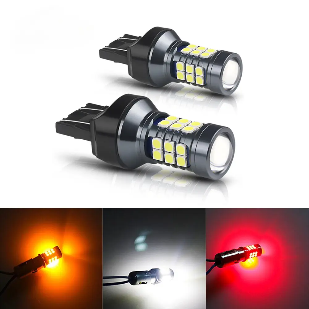1pair T20 LED 7440 WY21W W21W Led Bulbs 7443 W21/5W LED T20 Super Bright 3030SMD Backup Reversing Light for Car Signal Lamp
