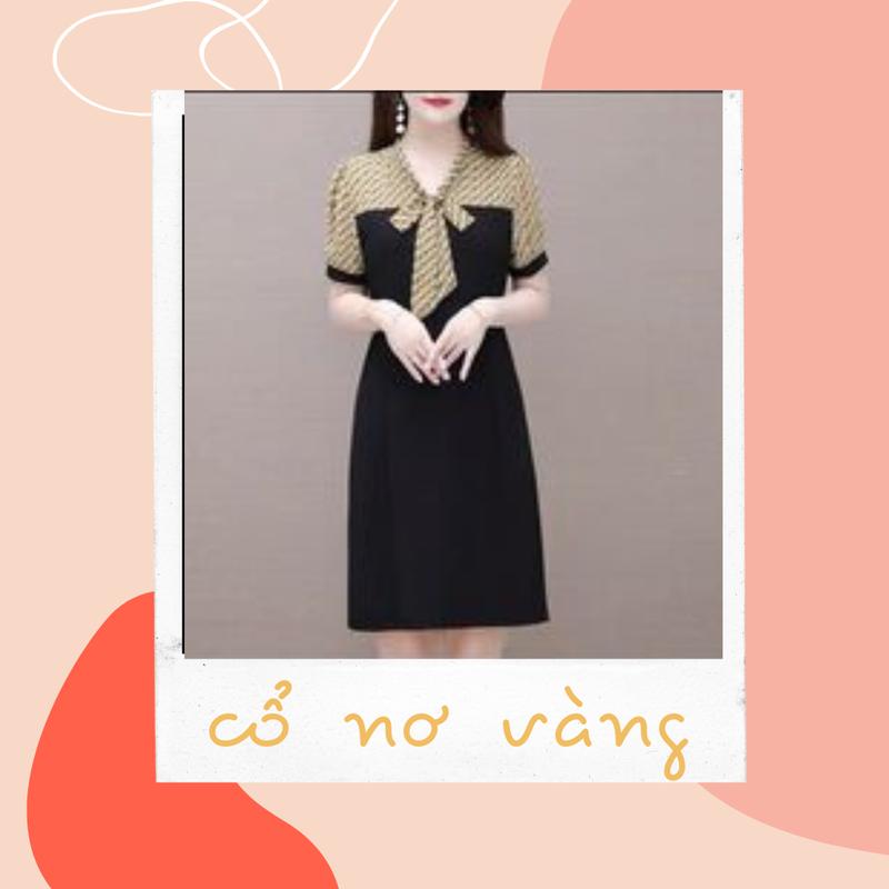 Product Introduction of Váy trung tuổi chất liệu cao cấp size từ 40 tới 72kg, phom váy chữ A che eo cực tốt. Women Dress Nữ Kem 12