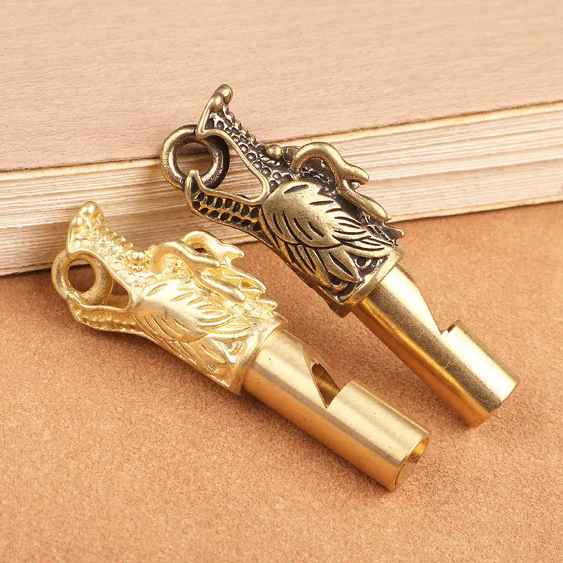 Đồ Trang Trí Còi Đồng Thau, Thiết Kế Tôn Ngộ Không Mặt Dây Chuyền Móc Chìa Khóa, Tượng Nhỏ Trang Trí Cổ Điển Đầu Rồng, Còi Đồng, Quà Lưu Niệm, Mặt Dây Chuyền Xe Hơi 1