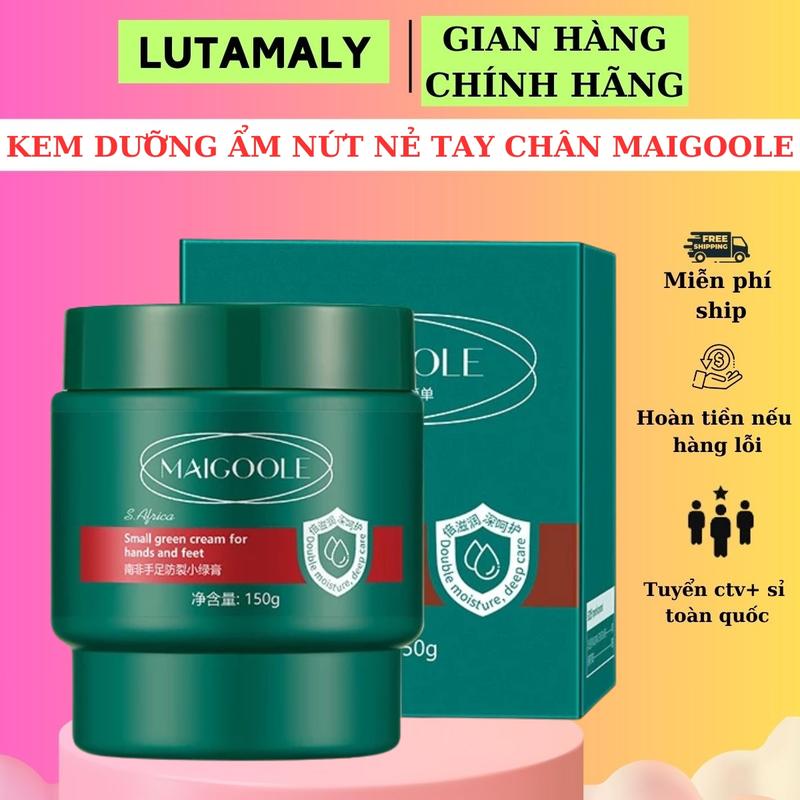  Kem bôi nứt nẻ gót chân bàn tay MAIGOOLE bơ xanh  - Kem dưỡng tay chân cấp ẩm làm mềm mịn xóa nhăn tay chân hộp 150g-LUTAMALY Cosmetic 