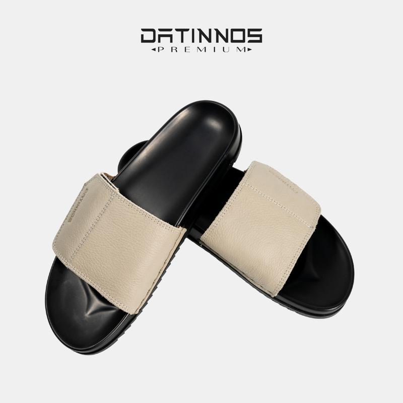  Dép Nam DATINNOS Da Bò 2 Lớp Chắc Chắn Quai Da Dán Mềm Mại Đế TPR Độ Bền Cao Êm Chân - Bảo Hành 6 Tháng - DTDA08 Dép Lê Slipper Quai Ngang Đế Bằng Nam 