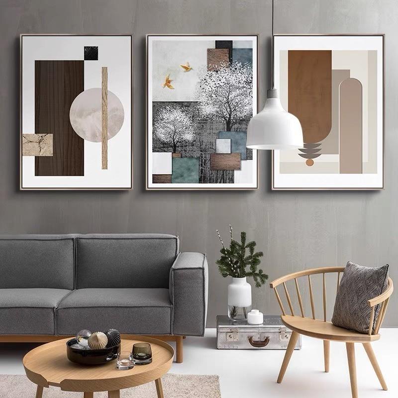  Bộ 3 Tranh Treo Tường Trừu Tượng  Trang Trí Phòng Khách  Phòng Ngủ  Treo Cầu Thang  Decor Cửa Hàng Cao Cấp. các mẫu tranh treo tường trang trí phòng penthouse poster tranh siêu hạt 