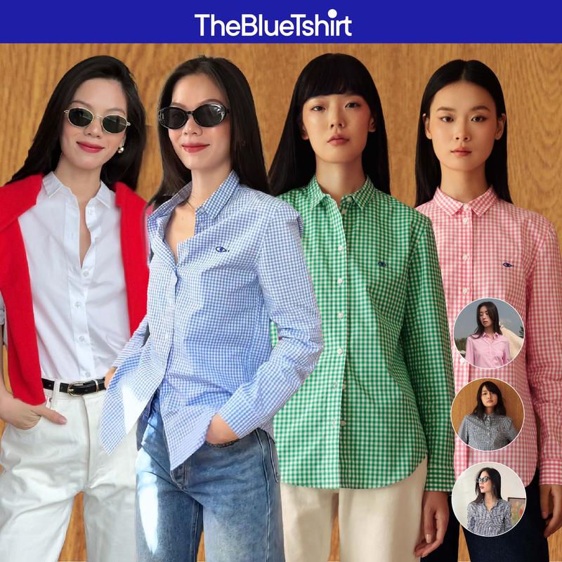 TheBlueTshirt - Áo sơ mi nữ tay dài phom regular - The A Classic Shirt - Women