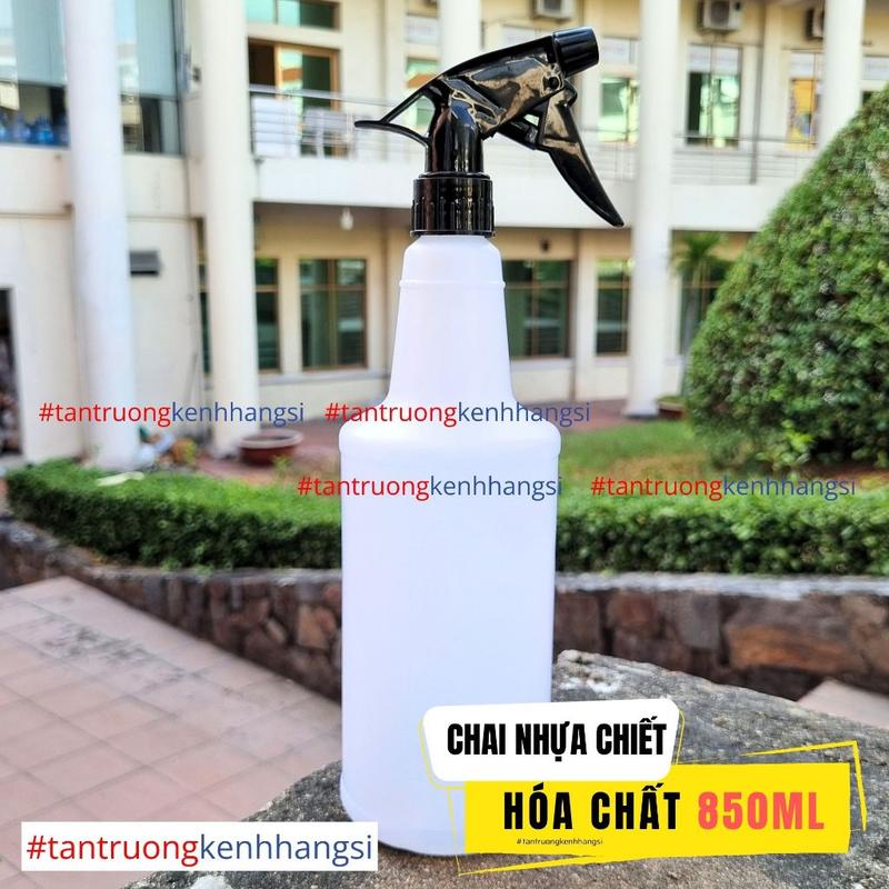 Bình xịt đựng hóa chất chăm xe 850ml có vòi tạo bọt, Bình xịt HDPE kháng hóa…