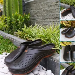 SANDAL SEPATU SELOP KARET PRIA DEWASA NIKKO-8032 Coklat