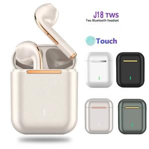 Fon Telinga Bluetooth, Jenama J18 TWS, Asal Baru, Fon Telinga Wayarles Benar Stereo, Dalam Telinga, Bebas Tangan, Sesuai untuk Telefon Bimbit Headset Wireless Mic Earphones Audio earbuds 2 headphone airpods