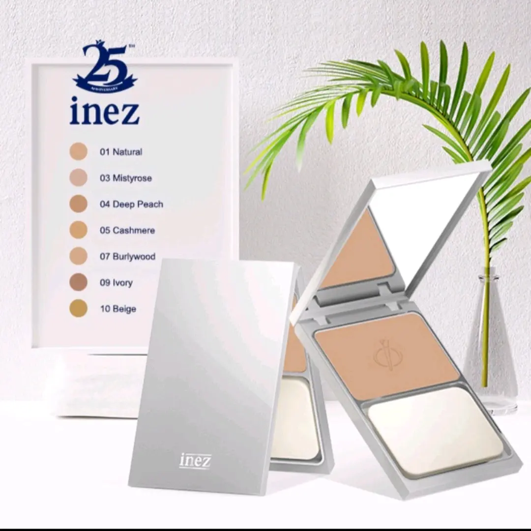 inez ppc/precious powdery cake/bedak padat plus foundation Tahan Lama High Coverage