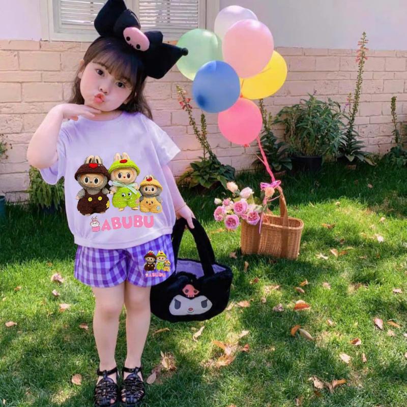 ComBo 4 Bộ Kẻ CaRô Bé Gái Mẫu LaLaBu In 5D  sezi 10.55kg 5