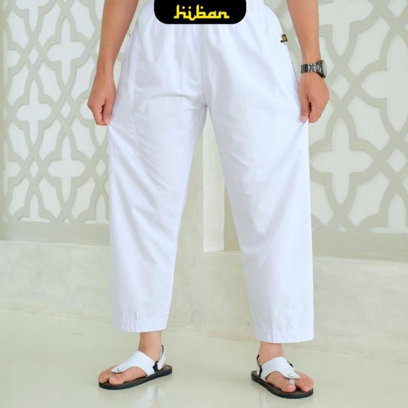Celana Sirwal Putih Perlengkapan Haji dan Umroh Pria Muslim Dewasa 0