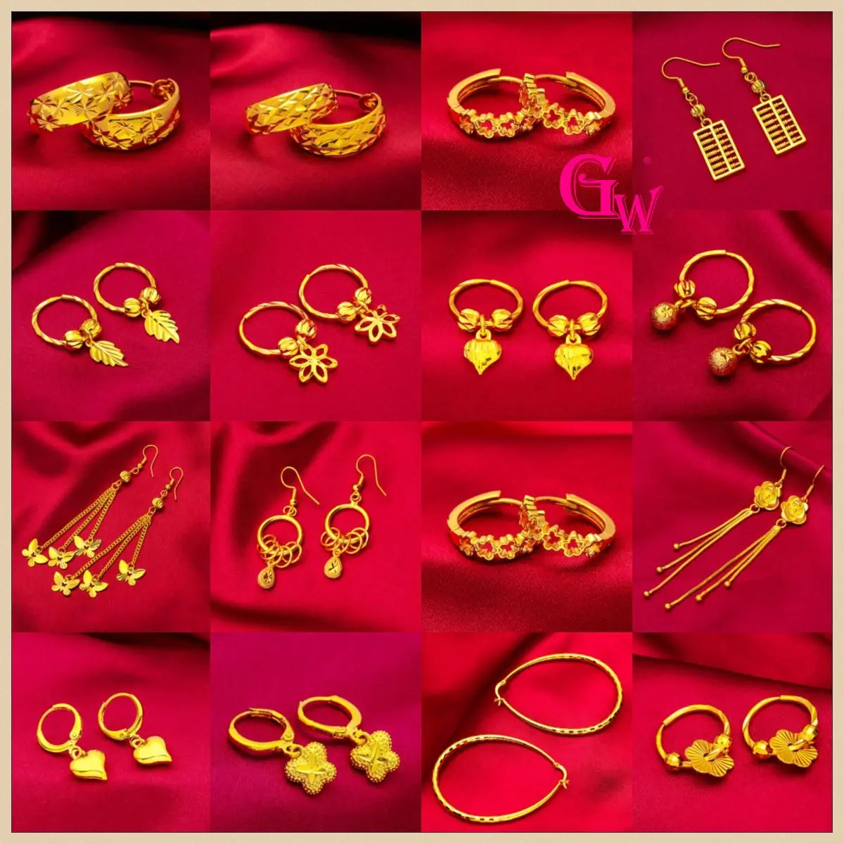 SS24 Women's Earrings Brass Gilding Long Fringe Korean Style