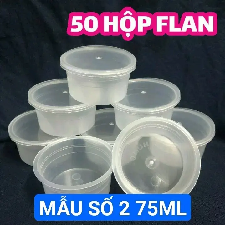 Combo 50 hộp làm bánh plan có nắp đậy