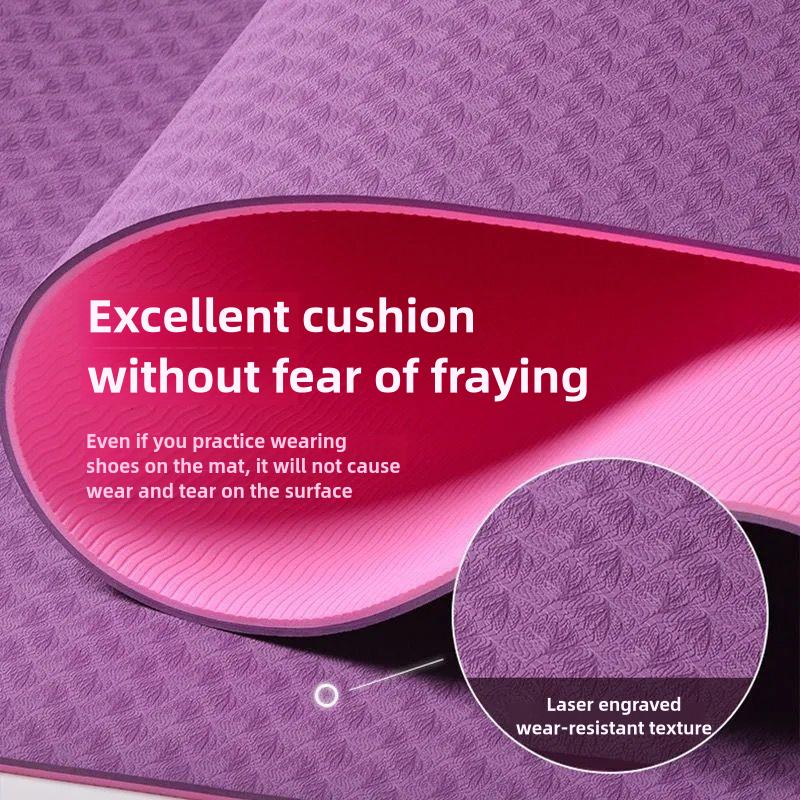Product Introduction of TPE Yoga Mat Non-Slip Grip Student Dormitory Widened Thickened Soundproof Shock Absorption Dance Fitness Mat Jump Rope Mat for Women 4
