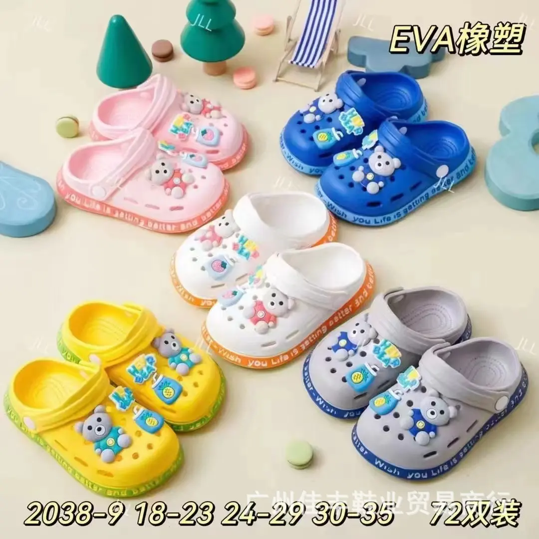 Dép Lê Trẻ Em, Clogs Bít Mũi, Thiết Kế Hoạt Hình, Dành Cho Bé Trai Và Bé Gái, Thích Hợp Cho Em Bé, Không Trơn Trượt, Dép, Hàng Mới Về Năm 2024