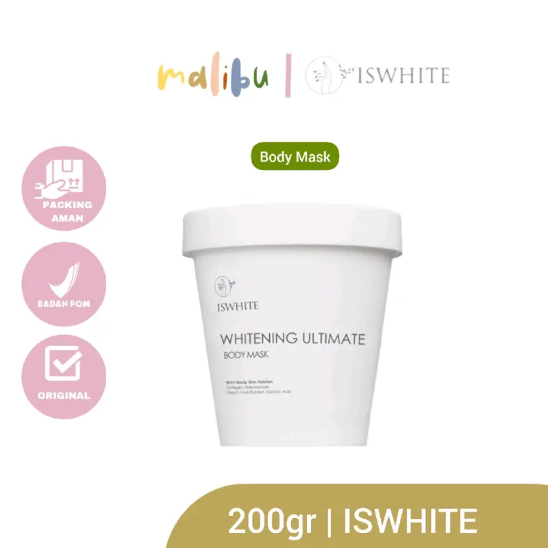 ISWHITE Body Mask Whitening Masker Badan Original 0
