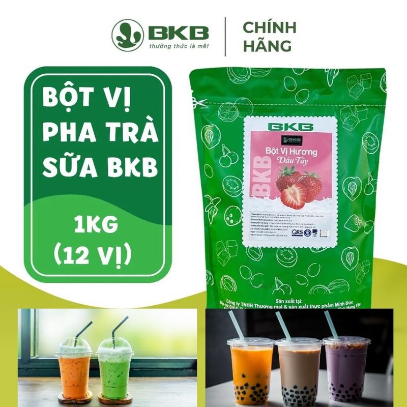 Bột Vị Pha Trà Sữa BKB 1kg – Đa Dạng Hương Vị Sầu Riêng, Dâu, Trà Xanh, Bạc Hà, Việt Quất và Hơn Thế Nữa!