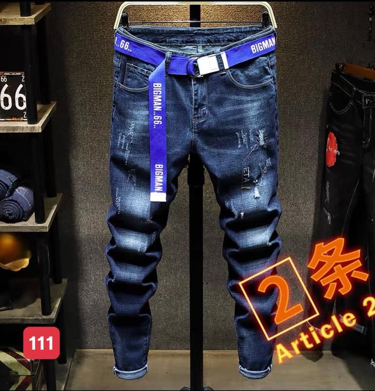 (HÀNG MỚI) Quần jean nam dài ống suông form slimfit rách nhẹ gối co giãn đa chiều Menswear Pants Cotton 5
