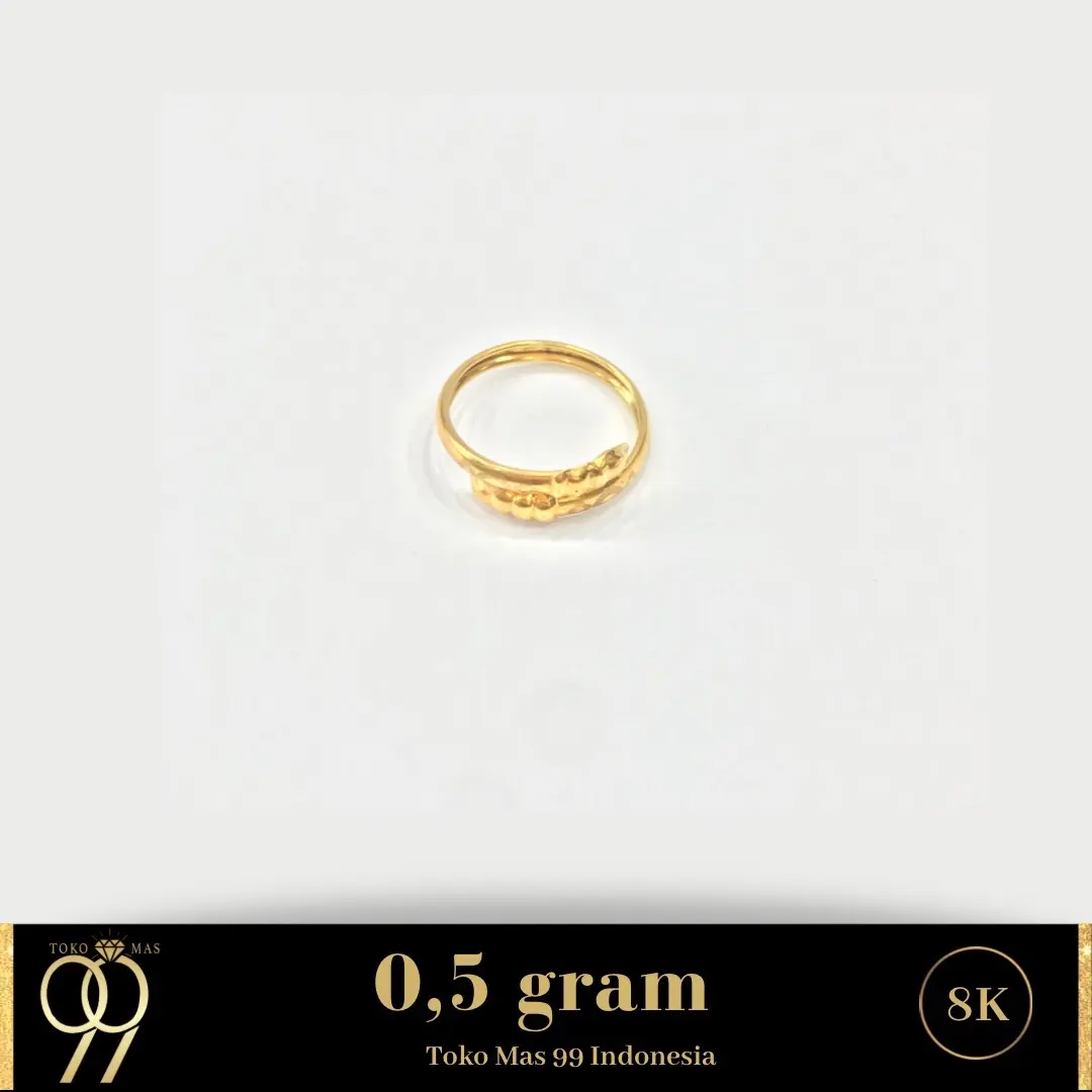 Cincin Emas Gold  Lilit Kuku Macan 8K - 99 Karawang