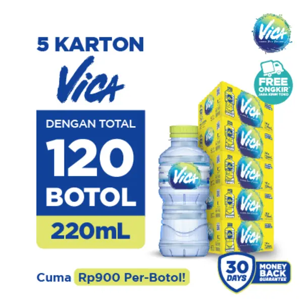PAKET 5 KARTON VICA 220ML (Standar Pengiriman)