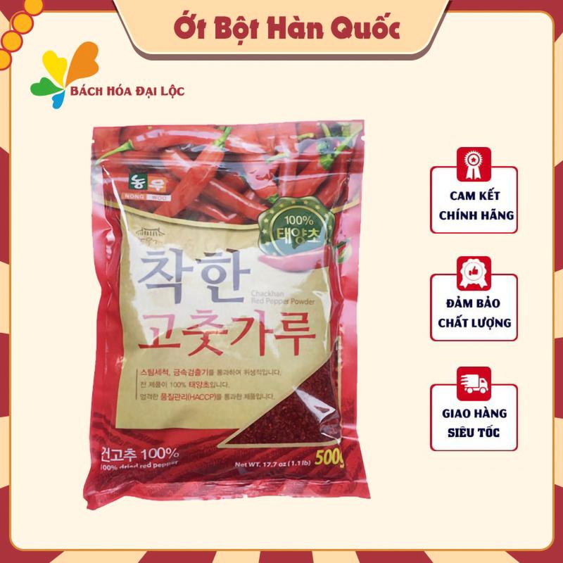 Ớt Bột Hàn Quốc Bột Ớt CHACKHAN Gói 500gr - NONG WOO - Bách Hóa Đại Lộc Gia Vị