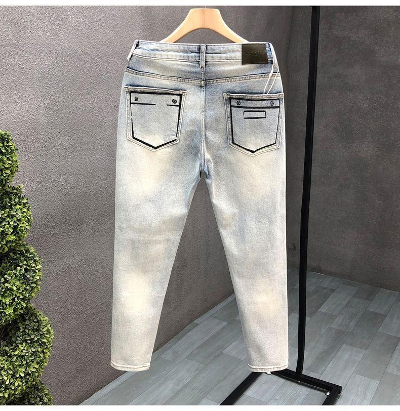 Product Introduction of Quần jean rách dành cho nam giới, thiết kế túiThương Hiệu Thời Trang , mỏng, vừa vặn, co giãn, cho mùa xuân và mùa hè, mới 2