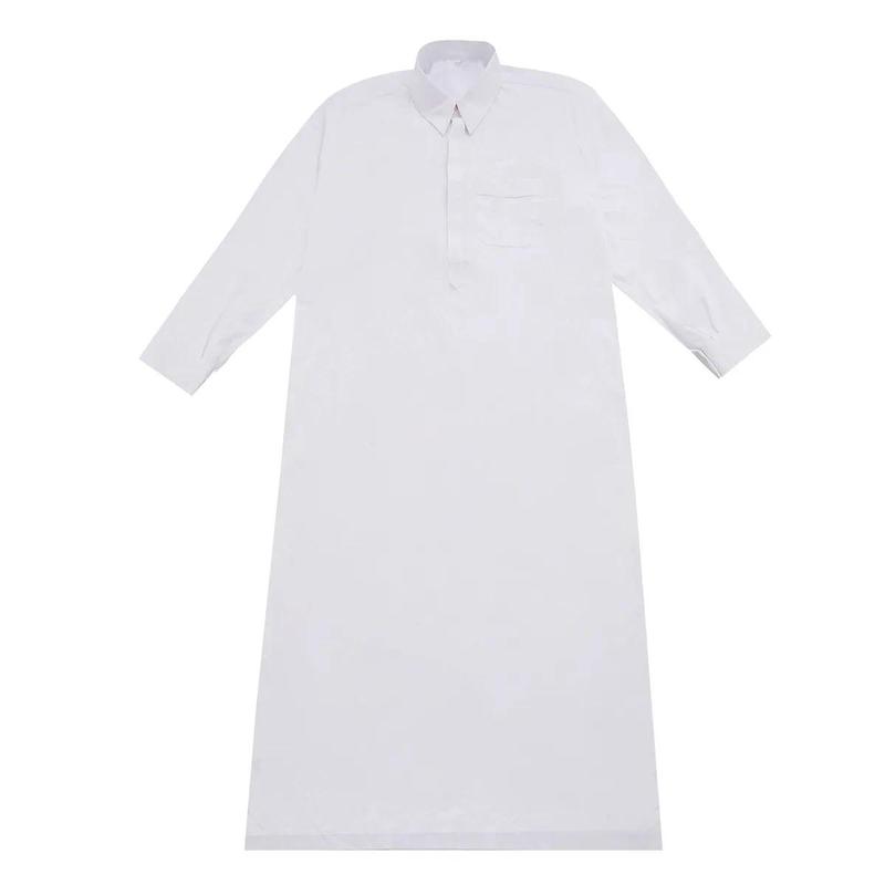 Product Introduction of Ramadan Arabic Muslim Men Clothing Abaya Islam Saudi Arabia Modest Robe 6