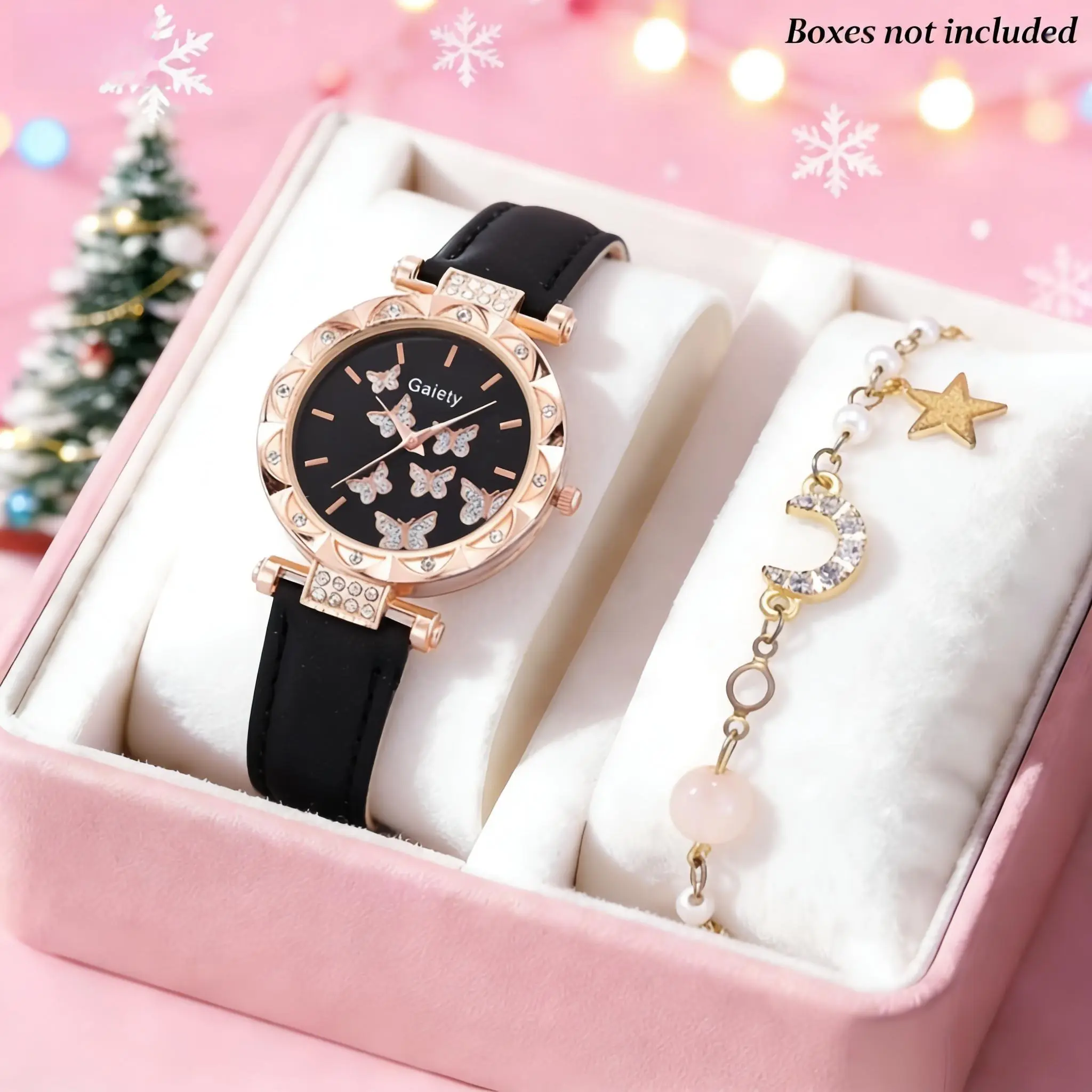 1#2PCS black set(no box)