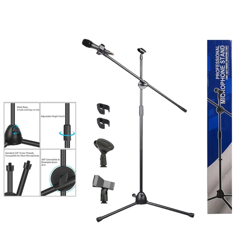 Chân Đế Micro Bom Mic Stand Sân Khấu Phòng Thu Chuyên Nghiệp- Chân Đế Đứng Kẹp Micro