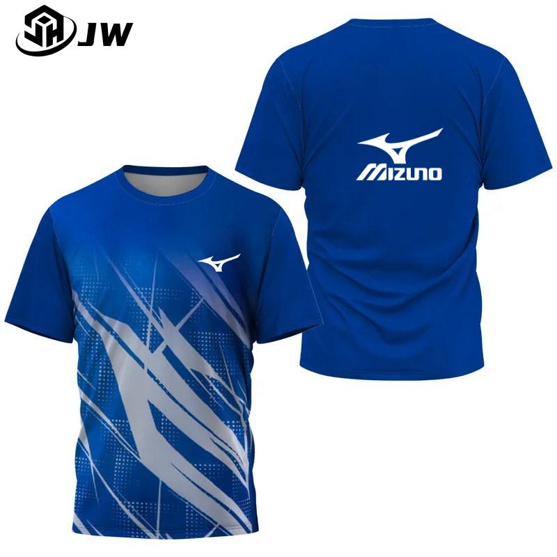 Sản Phẩm Mới Bán Chạy, Thoải Mái Cho Các Môn Thể Thao Ngoài Trời, Mizuno, In 3D, ngắn Tay Cổ Tròn, In Tên Và Số Tùy Chỉnh Miễn Phí Top Nam Sport Áo Thun 5