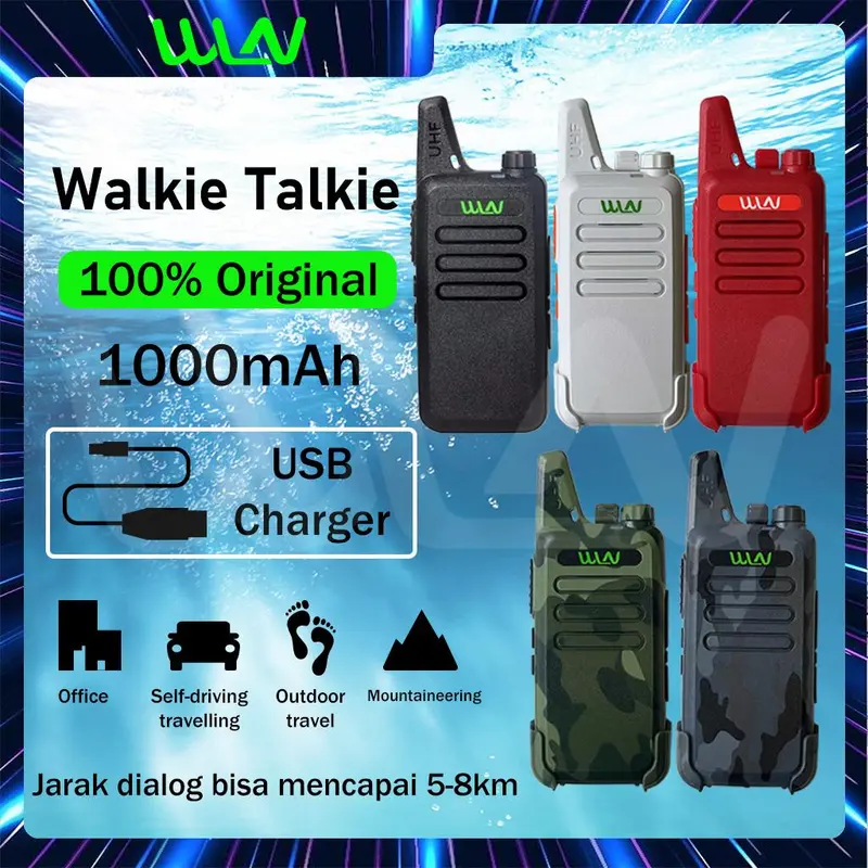 WLN Walkie Talkie Full Set UHF KD C1 7 Hari Garansi | Two Way Radio Handy Talky Talkie HT KDC1 8