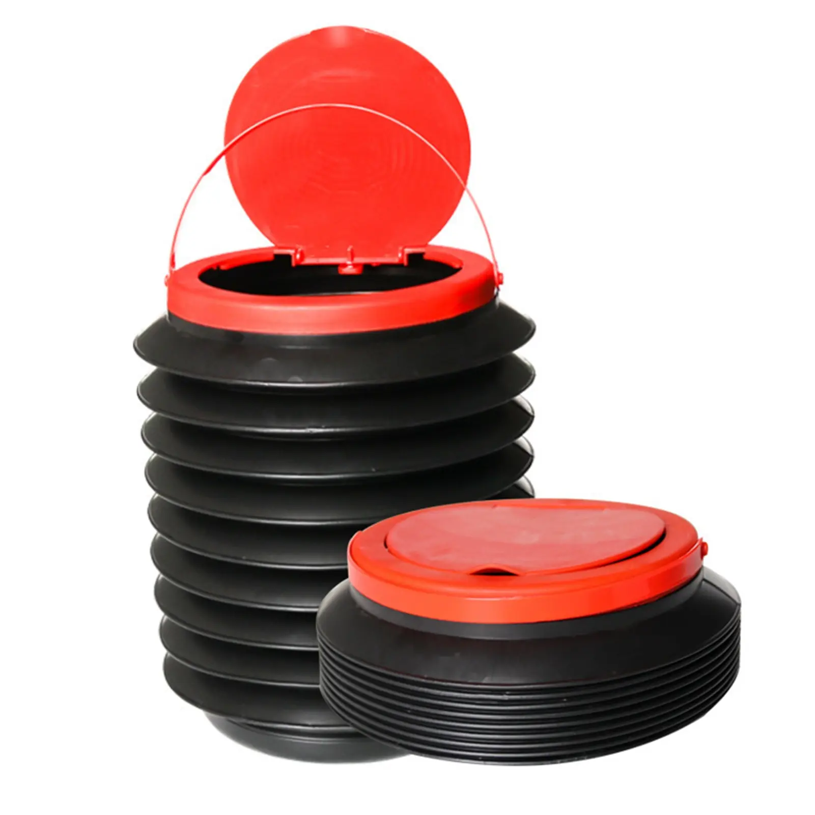 Retractable Folding Car Trash Bin Garbage Can Portable Telescopic Bucket with Lid Folding Trash Garbage Holder Fishing Buckets Water Storage Buckets Outdoor Trash Can