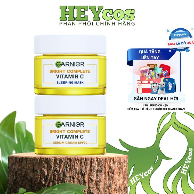 CHÍNH HÃNG Kem Dưỡng Garnier Vitamin C 50ml - Chống Nắng SPF30 - Dưỡng Sáng Da Giảm Thâm & Chống Nắng
