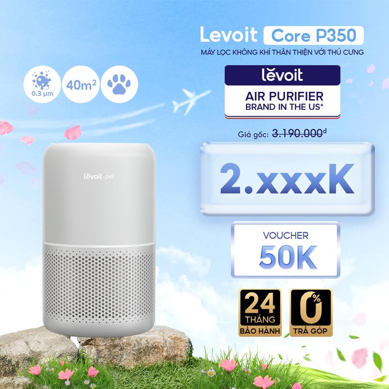 Máy Lọc Làm Sạch Không Khí Levoit Core P350 40m2 Bộ lọc HEPA 13 Lọc Bụi Mịn | Hàng Chính Hãng