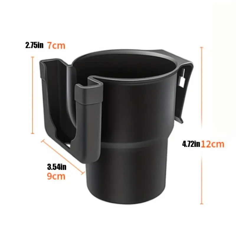 Multi-Purpose Car Cup Holder with Phone Stand - Durable PP Material, Vent Clip Design, Adjustable Automobile Drink Holder & Storage Organizer 1