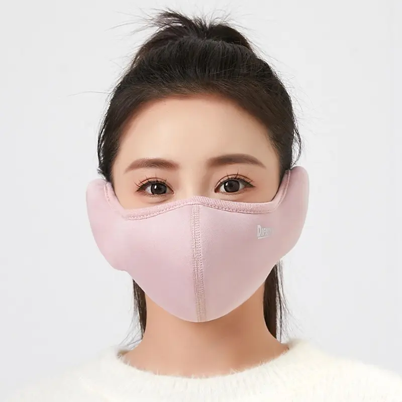 Mặt Nạ Bịt Tai Giữ Nhiệt Chống Gió, Hàng Mới Về, Lông Cừu Chống Mịn, Thoáng Khí, Chống Giọt Bắn, Thích Hợp Cho Mùa Đông, Chống Bụi, Kiểu Chụp Tai, Unisex 7